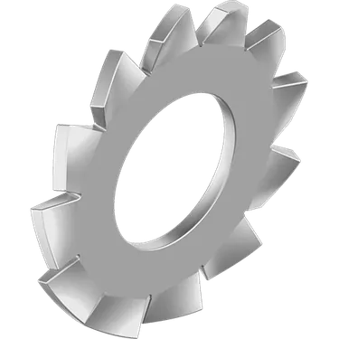 Utvändigt tandad låsbricka